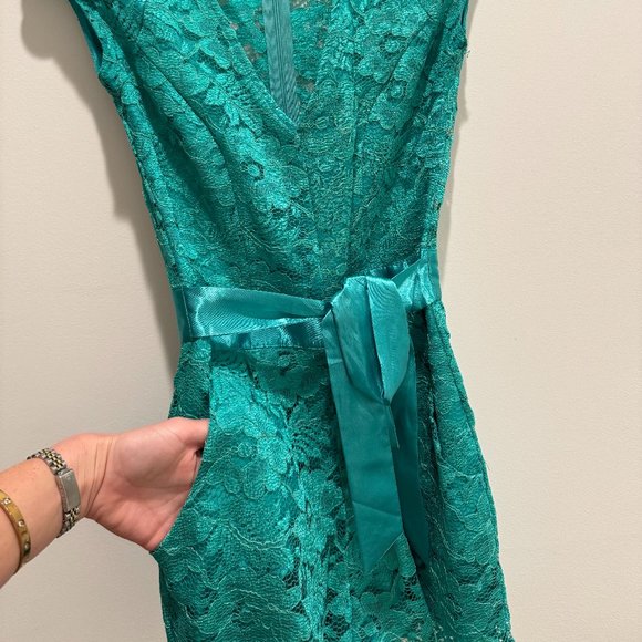 Luxxel Turquoise Lace Romper - Picture 3 of 7